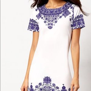 NWOT Vintage Print Short Sleeve Dress